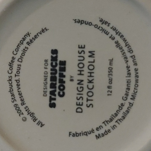 Starbucks 2009 Ribbed 12oz Coffee Mug Tea Design House Stockholm Navy Blue. - Picture 2 of 3